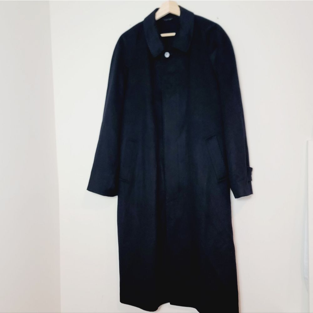 Coppley 100% Pure Cashmere Mens 3/4 Black Trench Coat Size 42 - Picture 3 of 16